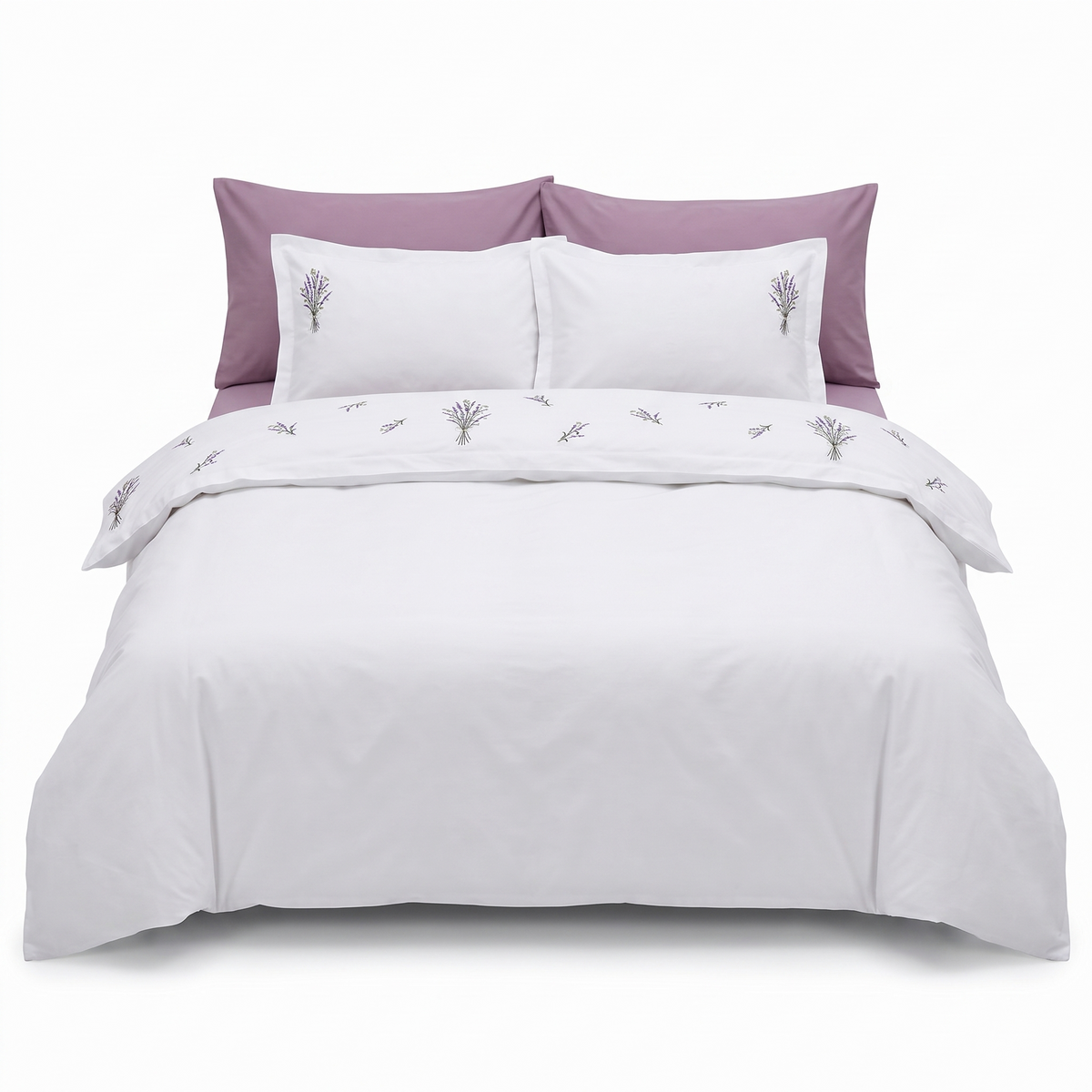 Lenjerie de pat din bambus LAVENDER – 6 piese — vedere din față