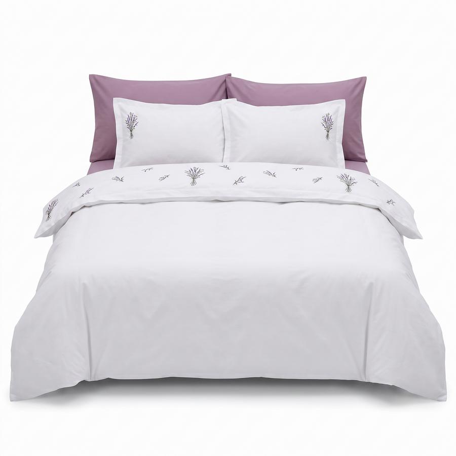 Lenjerie de pat din bambus LAVENDER – 6 piese — vedere din față