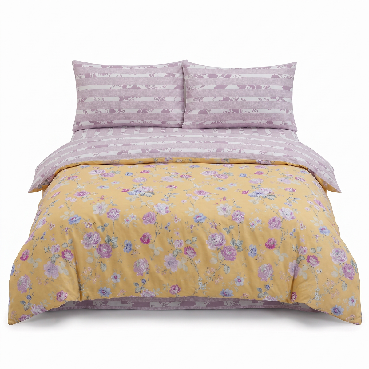 Lenjerie de pat din poplin HOBBY CARMELA SARI – 4 piese — vedere din față