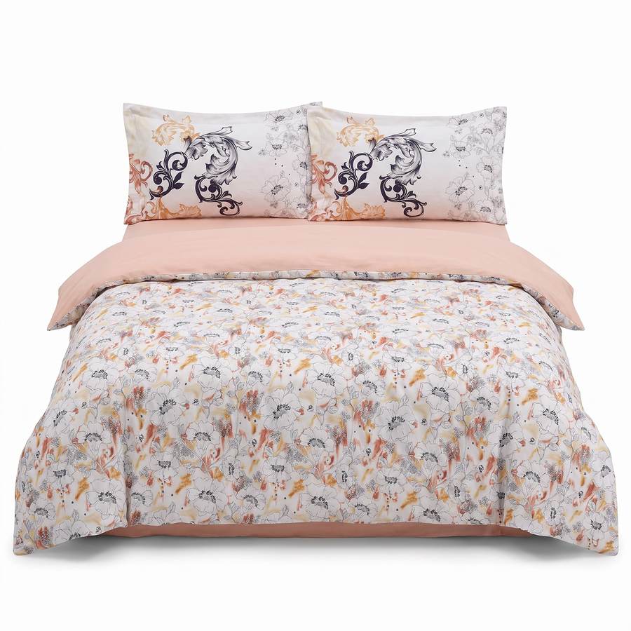 Lenjerie de pat din poplin HOBBY FIESTA SOMON – 4 piese — vedere din față