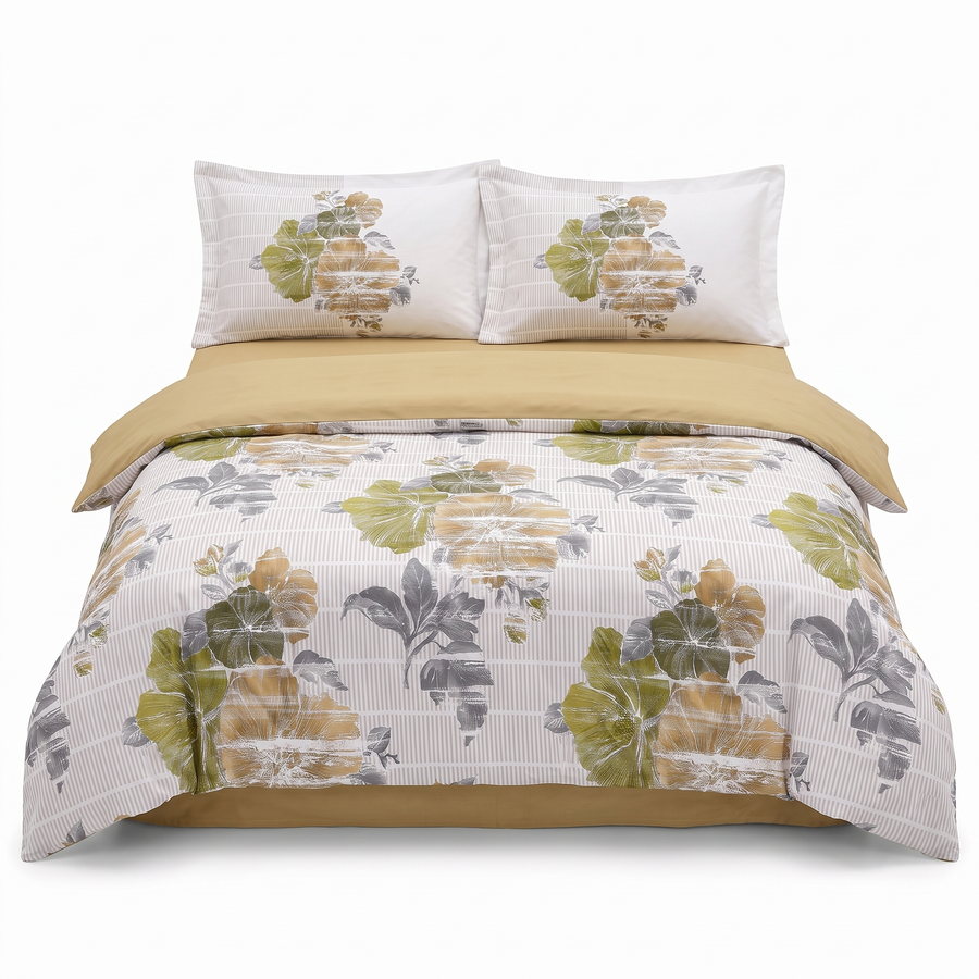 Lenjerie de pat din poplin HOBBY SARA VERDE – 4 piese — vedere din față