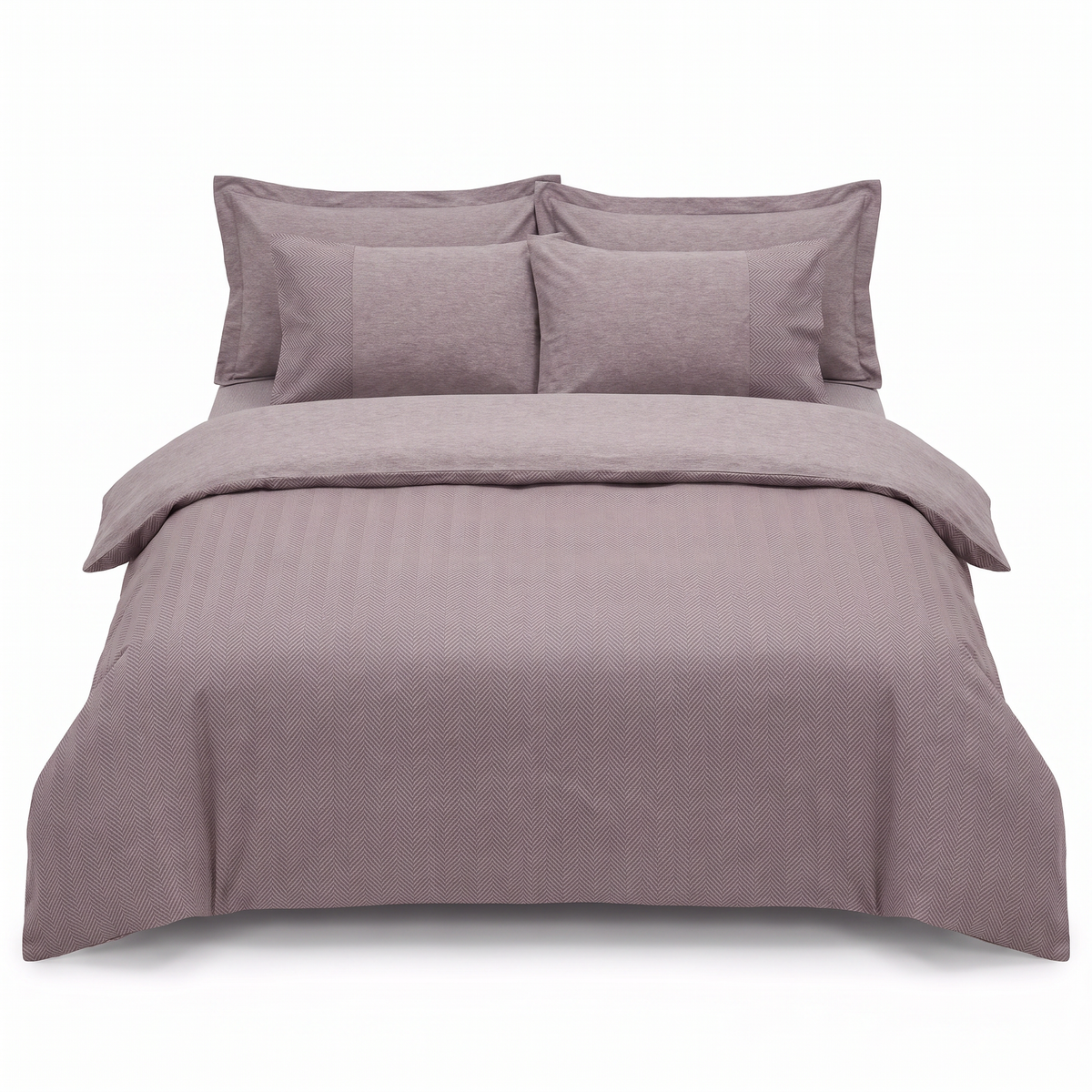Lenjerie de pat din satin de bumbac AGNES – 6 piese — vedere din față